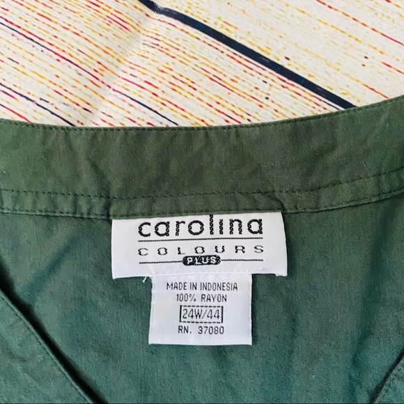 Carolina Colours Green Top Plus Size 24W - Picture 4 of 6